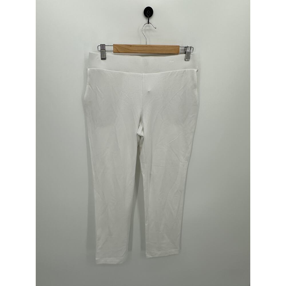 J.Jill Pure Jill Affinity French‎ Terry Slim Crop Pants White XS Pull On Stretch